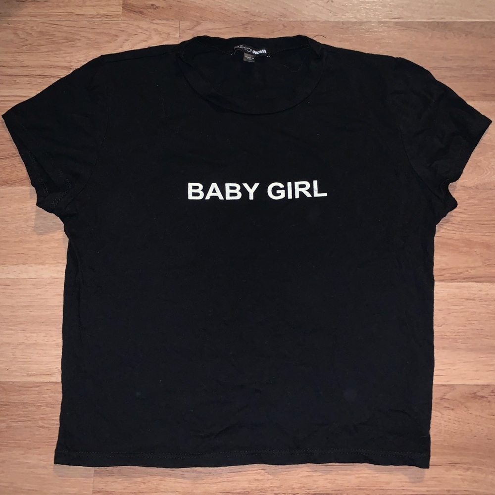 Baby girl crop tee shirt sleeve tee shirt